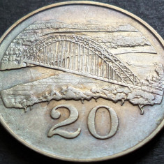 Moneda exotica 20 CENTI - ZIMBABWE, anul 1980 *cod 4164 A