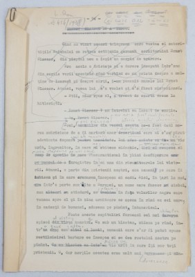 GEO BOGZA - CEI CARE AU RAMAS - ARTICOL PENTRU ZIAR , DACTILOGRAFIAT , CU CORECTURILE, MODIFICARILE SI ADAUGIRILE OLOGRAFE ALE AUTORULUI , 1938 foto