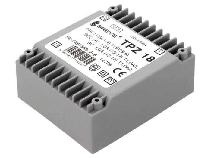 Transformator PCB 18VA 9V 9V