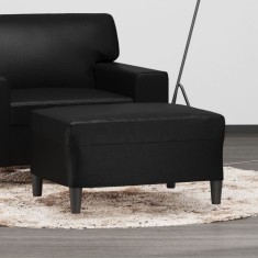 vidaXL Taburet, negru, 70x55x41 cm, piele ecologică