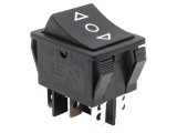 &Icirc;ntrerupător Rocker DP3T 10A/250VAC - E-SWITCH R5