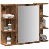 VidaXL Dulap cu oglindă de baie lemn vechi 80x20,5x64 cm lemn de lemn