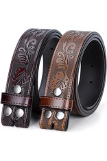 2 bucati curele vestice SANSTHS pentru barbati fara catarama, curea de cowboy pentru catarama, curele din piele vestica pentru blugi