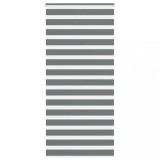 vidaXL Jaluzea tip zebra gri &icirc;nchis lățime țesătură 105,9 cm poliester