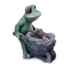 Decoratiune Gradina Ceramica Broasca cu Roaba Artool 31.5x20x34cm Multicolor Statueta Figurina Terasa Exterior