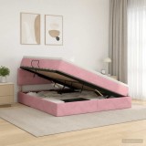 Cumpara ieftin Pat cu storage cu headboard Roz 180 x 200 cm Catifea