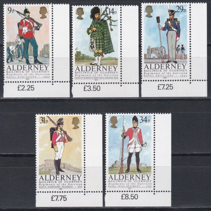Alderney 1983 - Uniforme militare, MNH