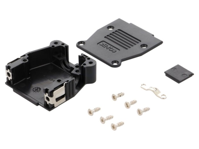 Conector Carcasă D-Sub neagră, plastic