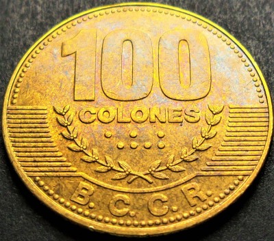 Moneda exotica 100 COLONES - COSTA RICA, anul 2014 * cod 3645 foto