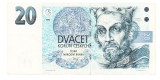 Bancnota Cehia 20 Korun 1994, Seria 078368, P-10, Coroane Cehoslovace