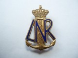 ROMANIA - INSIGNA LIGA NAVALA ROMANA , MODEL 2 DE REVER, CAROL II, 1932, RARA, IM1.257
