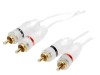 Cablu RCA dublu 3m alb, 4Carmedia