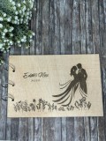 Guestbook personalizat,din lemn,gravat la laser cu textul EdithNicu