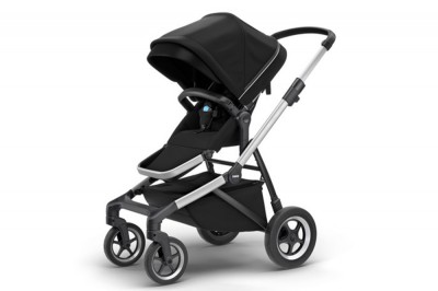 Carucior Thule SLEEK Cadru Gri si Copertina Midnight Black foto