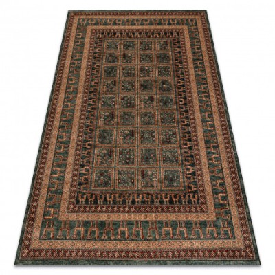 Covor de l&amp;acirc;nă KASHQAI 4349 400 oriental, cadru verde, 120x170 cm foto