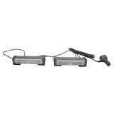 Set 2 lampi LED stroboscopice galbene 12V, 18W, carcasa aluminiu