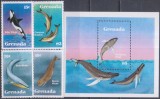 Timbre cu balene și delfini din Grenada