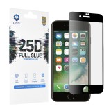 Folie Sticla iPhone 7 Lito 2.5D Full Glue Full Cover Cu Rama - Negru