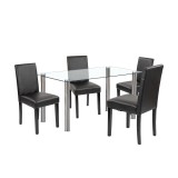 Set de masă Cadiz 4 1 alb-negru