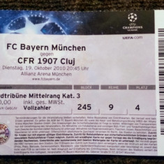 Bilet meci fotbal BAYERN MUNCHEN - CFR CLUJ (Champions League 19.10.2010)