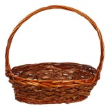 Cos din rachita cu maner inalt, Bambus, 32x25x10cm, Maro
