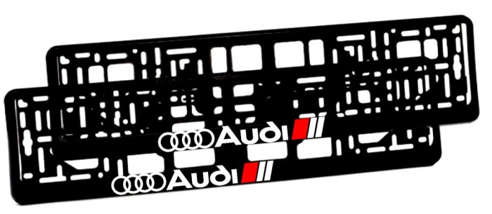 Set 2 suporti numar inmatriculare personalizat-Audi 2