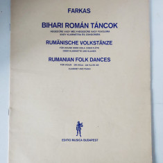 Partitura, Romanian Folk Dances, pt vioara sau viola sau flaut sau clarinet+pian