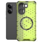 Husa compatibil cu Xiaomi Redmi 13C cu protectie spate si margini anti-soc, Verde &ndash; Model Fagure