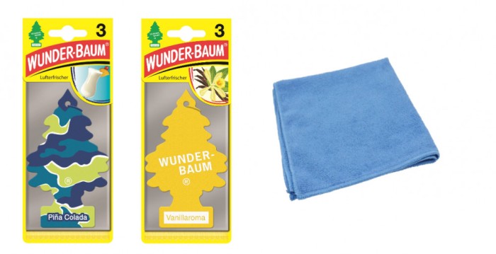 Set 2 x Odorizant Wunder-Baum - 3 Pack Mix si Laveta Microfibra 30x40cm
