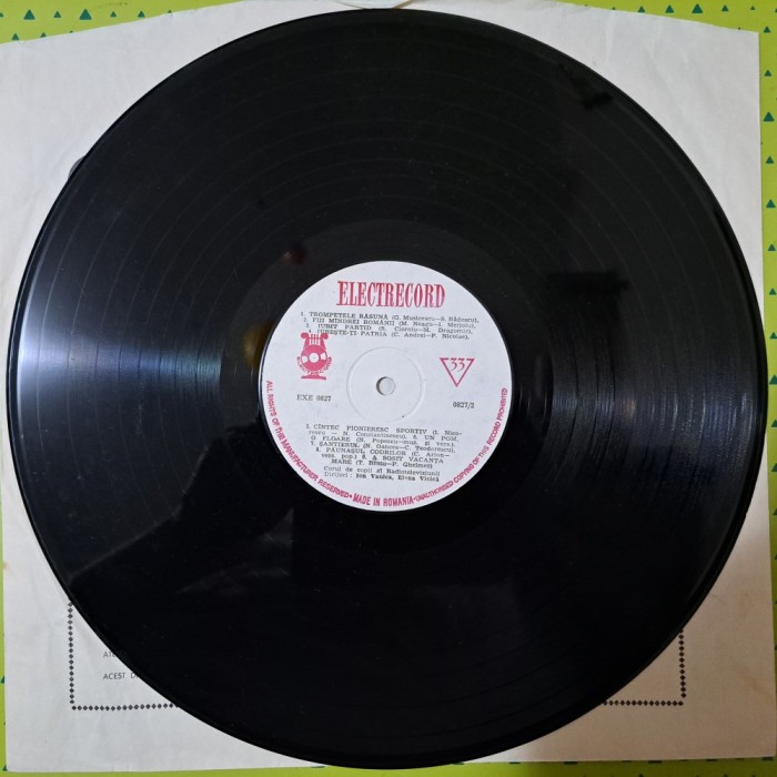 Disc Vinil Corul de copii al Radioteleviziunii- - C&icirc;ntați Cu Noi (C&icirc;ntece Pionierești)Electrecord- EXE 0827
