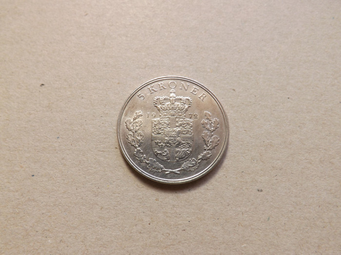 Danemarca 5 Kroner 1972