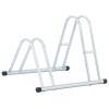 Suport Biciclete 2 Posturi, Otel Galvanizat, Argintiu, Interior/Exterior, 47x42x38cm