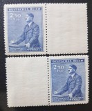 Boemia și Moravia 1942 Aniversare Adolf Hitler Bloc Șah de 2 Timbre 2.50K+1.50K Albastru și 2 C&acirc;mpuri Albe MNH Neștampilat - A0029