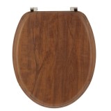 Capac Toaletă 45 Cm Mdf Prinderi Inox- Stejar | Capace Wc