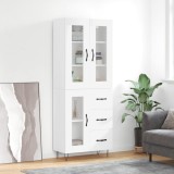 vidaXL Dulap &icirc;nalt, alb, 69,5x34x180 cm, lemn compozit