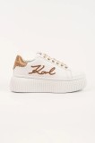 Karl Lagerfeld sneakers din piele KREEPER LO culoarea alb, KL42372C