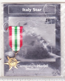 Bnk md Anglia medalia Italy Star - WW II - miniatura - reproducere, Europa