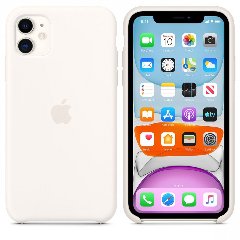 Husa Silicon Apple iPhone 11, Alba MWVX2ZM/A | Okazii.ro