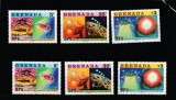 Grenada 1986 - Spatiu , Cometa Halley , serie 5 valori , dantelate , MNH.Mi.753-756
