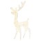 Decoratiune de Craciun ren 140 LED-uri alb cald 120 cm acril