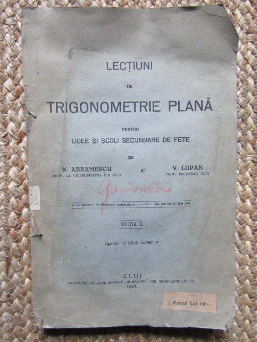 N.ABRAMESCU-LECTIUNI DE TRIGONOMETRIE PLANA