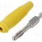Conector banană 4mm 32A 60V DC galben HIRSCHMANN T&amp;M neizolat pe cablu