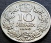 Moneda istorica 10 DINARI / DINARA - YUGOSLAVIA, anul 1938 * cod 834 A, Europa