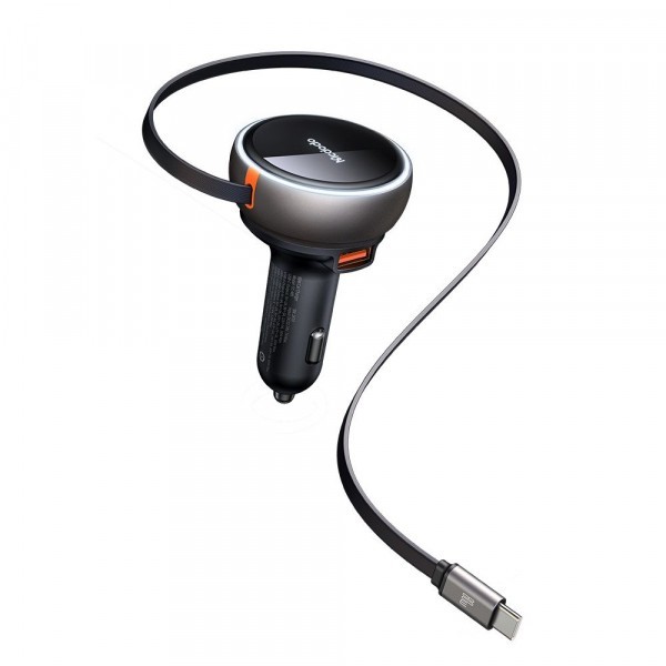 Incarcator Auto Cu Cablu USB-C McDodo CC-4850, 80W, 3A, 1 x USB-A - 1 x USB-C, Negru