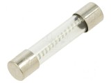 Siguranţă &icirc;nt&acirc;rziere 6,3A 250VAC sticlă 6,3x32mm, Optifuse