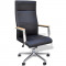 Scaun pentru birou din piele artificiala rotativ reglabil Negru