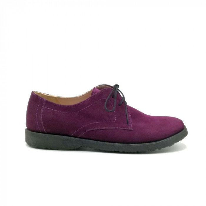 Pantofi din piele intoarsa Oxford Pax Purple