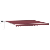 Cumpara ieftin Copertina manuala cu LED solar 4,5 x 3 m Burgundy