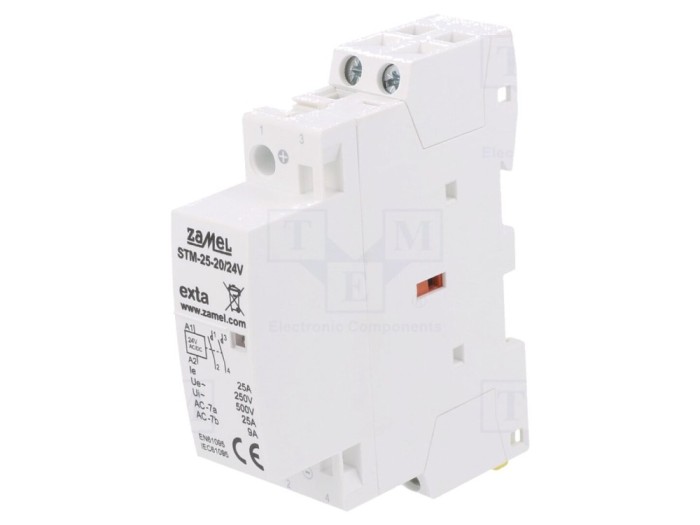 Contactor modular 2-polar 25A 24V DC