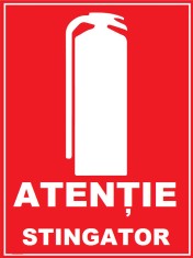 Placuta atentie stingator foto